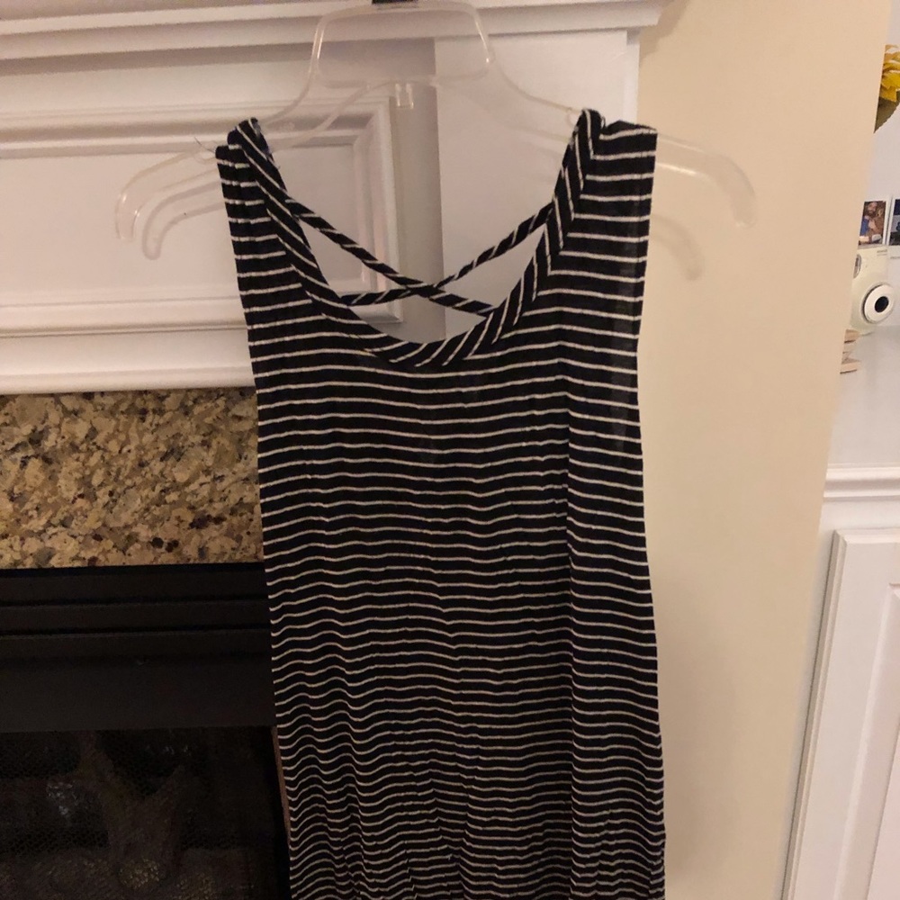 Black and white summer casual dress